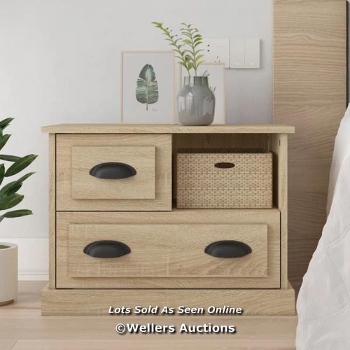 9102 - RRP: 56.99 - MARLOW HOME CO. EHRENTRAUD 2 DRAWER BEDSIDE TABLE  / 1 BOX / COLLECTION FROM DARTFORD