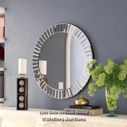 9116 - RRP: 68.99 - FAIRMONT PARK CORRADO FRAMED WALL MOUNTED ACCENT MIRROR IN SILVER  / 1 BOX / COLLECTION... 