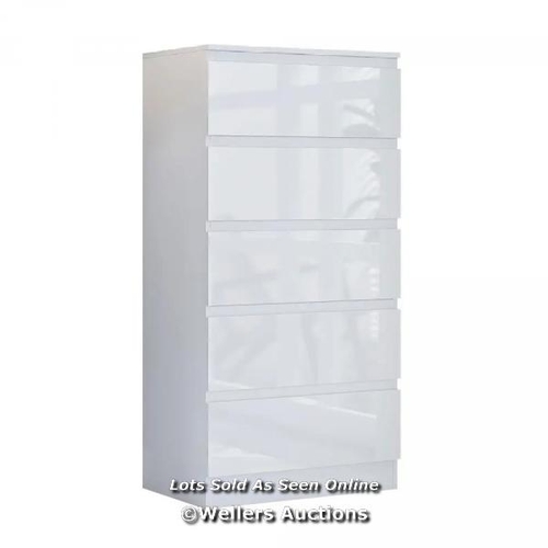 9164 - RRP: 64.99 - DAILY DEAL OFFERS CARLTON 5 DRAWER 68CM W BOX 2  / 1 BOX / COLLECTION FROM DARTFORD