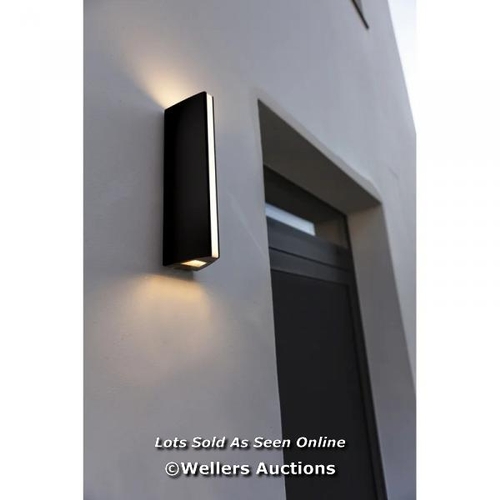 9184 - RRP: 99.99 - IVY BRONX GIZI MATT BLACK 2 - BULB 30CM H INTEGRATED LED OUTDOOR FLUSH MOUNT  / 1 BOX /... 