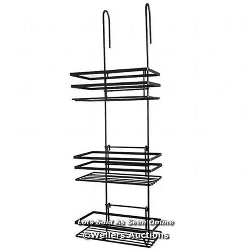 9205 - RRP: 28.99 - BELFRY BATHROOM ATRIUM SHOWER CADDY FINISH: BLACK / APPEARS TO BE NEW, OPEN BOX - UNLES... 