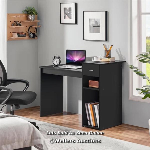 9212 - RRP: 54.72 - YAHEETECH  COMPUTER DESK COLOUR: BLACK / APPEARS TO BE NEW, OPEN BOX - UNLESS STATED OT... 