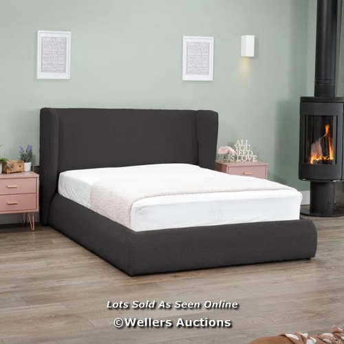 9219 - RRP: 469.99 - BRAYDEN STUDIO BENIE UPHOLSTERED STORAGE BED COLOUR: GREY, SIZE: SUPER KING (6') / APP... 