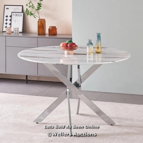 9234 - RRP: 135.99 - METRO LANE BASSANO ROUND 100CM DINING TABLE  / APPEARS TO BE NEW, OPEN BOX - UNLESS ST... 