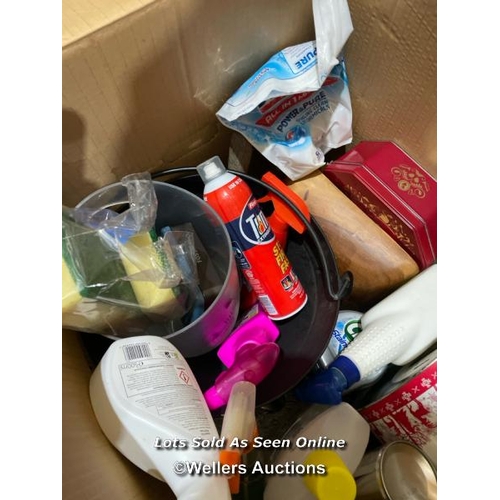 10 - Box of assorted part-used cleaning products / VAT applies to the hammer price on this lot / Containe... 