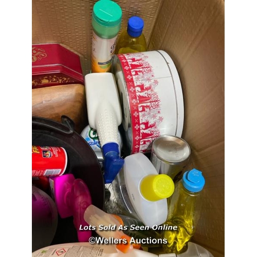 10 - Box of assorted part-used cleaning products / VAT applies to the hammer price on this lot / Containe... 