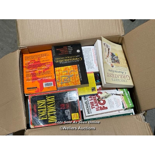 15 - Box of assorted books  / VAT applies to the hammer price on this lot / Container no: BM000403