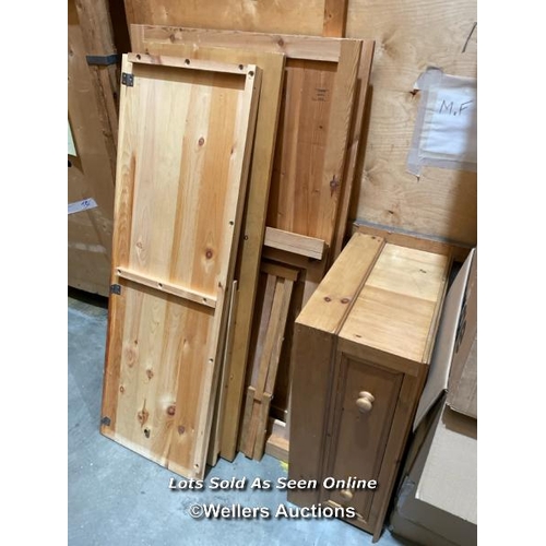 49 - Components of a pine wardrobe, unsure if complete / VAT applies to the hammer price on this lot / Co... 