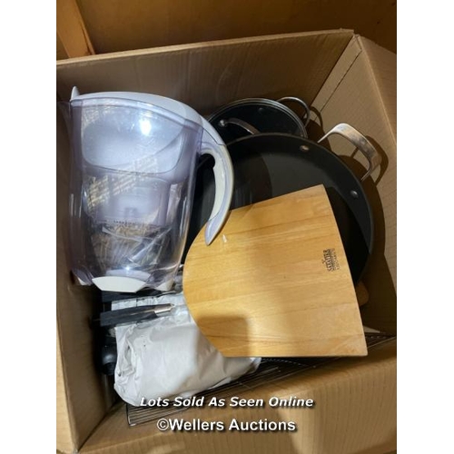 8 - Box of assorted glass and kitchenware / VAT applies to the hammer price on this lot / Container no: ... 