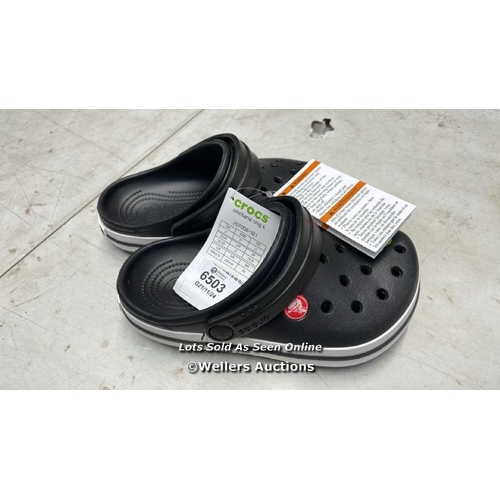 6503 - CHILDRENS NEW CROCS - BLACK - J1 / H65