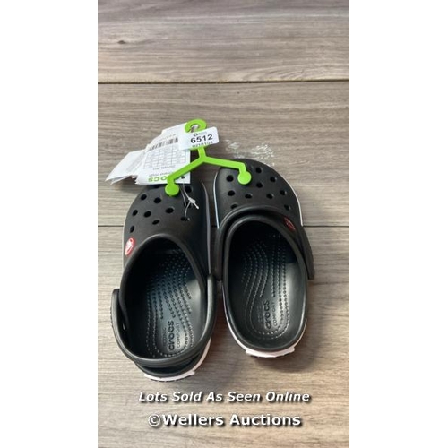 6512 - CHILDRENS NEW CROCS - BLACK - C9 / H65