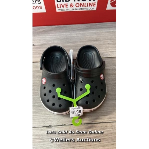 6515 - CHILDRENS NEW CROCS - BLACK - C10 / H65