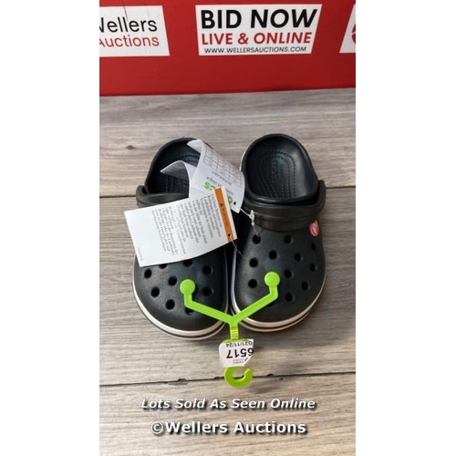 6517 - CHILDRENS NEW CROCS - BLACK - C11 / H65