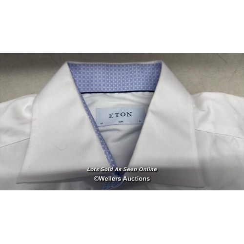 7046 - ETON FORMAL SHIRT TWILL MICRO LONG SLEEVE / SLIM / 16 / APPEARS NEW & UNWORN / SEE IMAGES FOR DETAIL... 