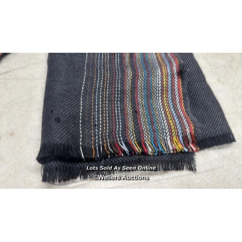 7056 - PAUL SMITH SCARF DIAG TWILL SIDE STRIPE OS 79-GR WITHOUT TAGS / APPEARS NEW & UNWORN / SEE IMAGES FO... 