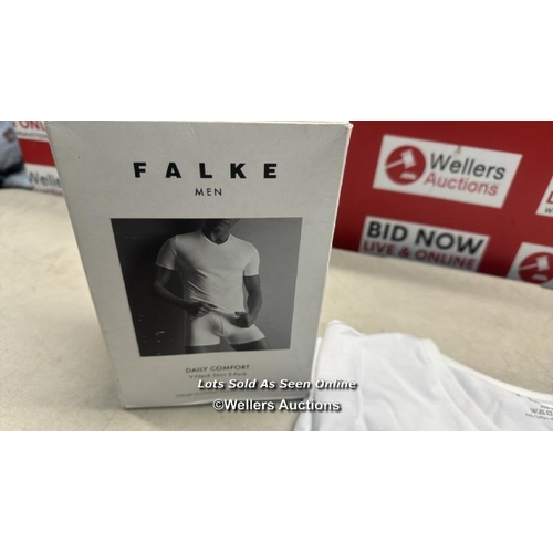 7057 - FALKE VNECK DAILY COMFORT T-SHIRT / ONE UNIT ONLY / S / APPEARS NEW & UNWORN / SEE IMAGES FOR DETAIL... 