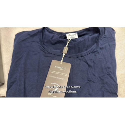 7126 - ZIMMERLI TEE SHORT SLEEVE CN PURE COMFORT XL / 447 NAVY / RRP: �99 / APPEARS NEW & UNWORN / SEE IMAG... 