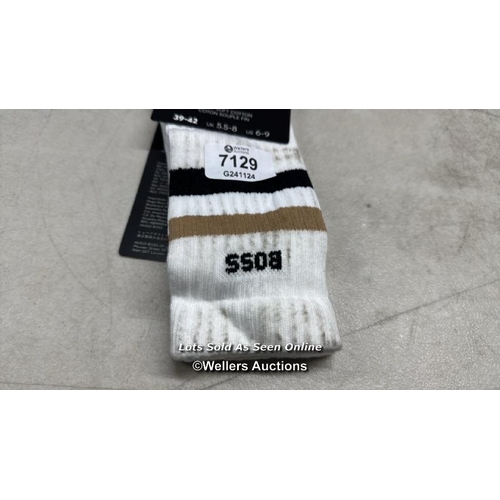 7129 - HUGO BOSS SOCK QS RIB STRIPE / 5.5 - 8UK  / APPEARS NEW & UNWORN / SEE IMAGES FOR DETAILS / T19