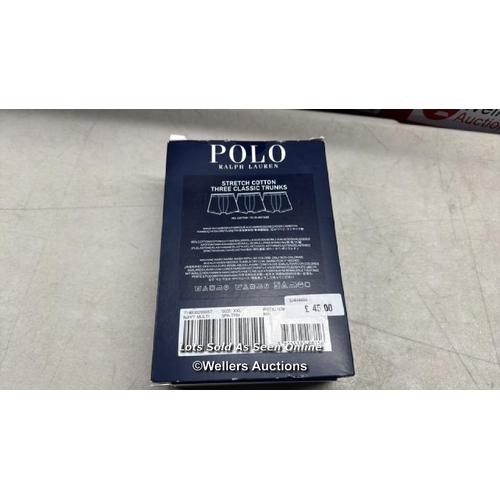 7151 - POLO RALPH LAUREN BOXER BRIEF 1PK NAVY/WHT / XXL / APPEARS NEW & UNWORN / SEE IMAGES FOR DETAILS / T... 