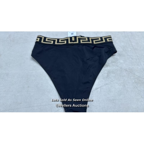 7209 - VERSACE BIKINI BRIEF ABD01095 / NERO / SIZE 4 / RRP: �160 / APPEARS NEW & UNWORN / SEE IMAGES FOR DE... 