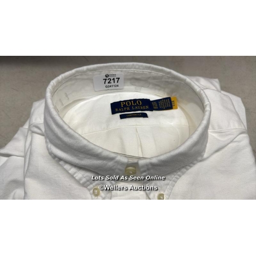 7217 - POLO RALPH LAUREN CSHIRT LONG SLEEVE CUSTOM FIT OXFORD SHIRT / XXL / WHITE / RRP: �129 / APPEARS NEW... 