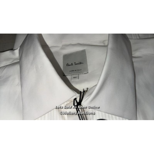 7223 - PAUL SMITH FORMAL TAILORED FIT EVENING SHIRTWITH PLEAT / 16.5 / WHITE / RRP: �325 / APPEARS NEW & UN... 