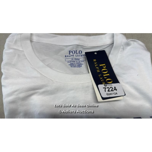 7224 - POLO RALPH LAUREN TEE SHORT SLEEVE JERSEY M WHITE  / APPEARS NEW & UNWORN / SEE IMAGES FOR DETAILS /... 