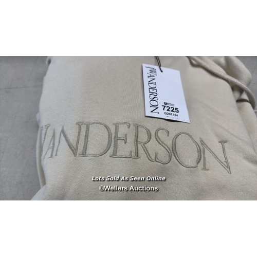 7225 - JW ANDERSON SWEATSHIRT LOGO EMBROIDERY HOODIE / M / BEIGE / APPEARS NEW & UNWORN / SEE IMAGES FOR DE... 