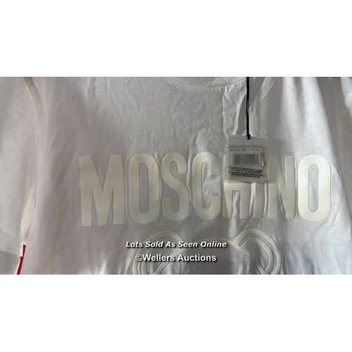 7255 - MOSCHINO TEE SHORT SLEEVE TONAL BEAR / V1001/WHITE / L / RRP: �240 / APPEARS NEW & UNWORN / SEE IMAG... 