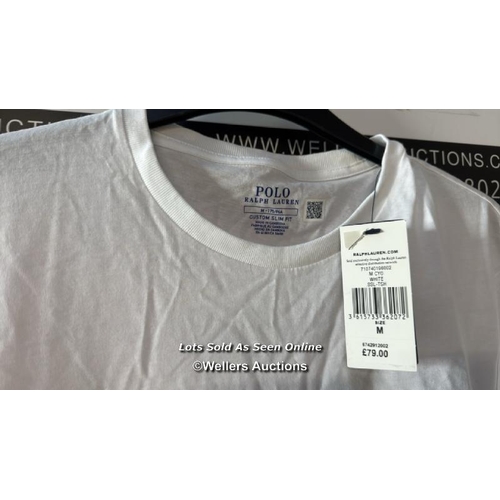 7259 - POLO RALPH LAUREN TEE SHORT SLEEVE JERSEY M WHITE  / APPEARS NEW & UNWORN / SEE IMAGES FOR DETAILS /... 