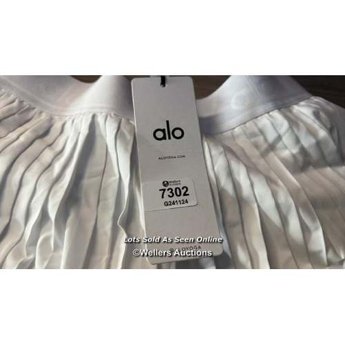 7302 - ALO YOGA P ACES TENNIS SKIRT / L / WHITE / RRP: �84 / APPEARS NEW & UNWORN / SEE IMAGES FOR DETAILS ... 