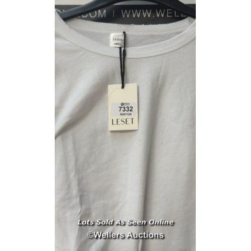 7332 - LESET CLASSIC MARGO TEE / L / WHITE / RRP: �68 / APPEARS NEW & UNWORN / SEE IMAGES FOR DETAILS / G50