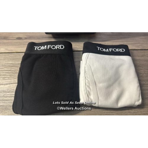 7358 - TOM FORD BOXER BRIEF 2PK COTTON STRETCH BOXERS / S / 999-BLACK / RRP: �95 / APPEARS NEW & UNWORN / S... 