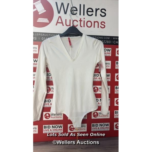 7378 - SPANX LONG SLEEVE BODYSUIT / XS / WHITE / RRP: �68 / APPEARS NEW & UNWORN / SEE IMAGES FOR DETAILS /... 