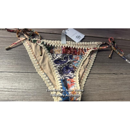 7383 - ZIMMERMANN DEVI CROCHET EDGE BIKINI BOTTOMS / PATCH PAISLEY / 3 / RRP: �250 / APPEARS NEW & UNWORN /... 