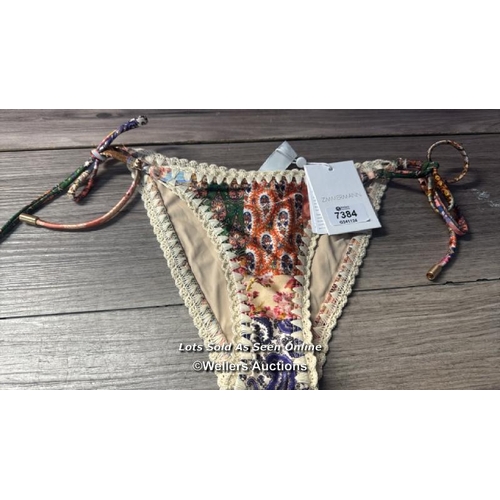 7384 - ZIMMERMANN DEVI CROCHET EDGE BIKINI BOTTOMS / PATCH PAISLEY / UK 10 / RRP: �250 / APPEARS NEW & UNWO... 