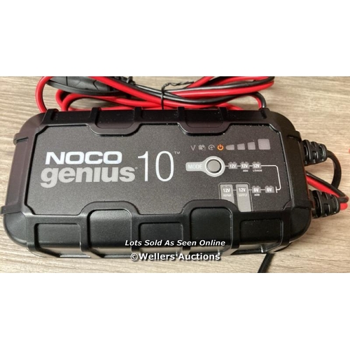 8508 - NOCO GENIUS10UK, 10A CAR BATTERY CHARGER, 6V AND 12V PORTABLE SMART CHARGER, BATTERY MAINTAINER, TRI... 