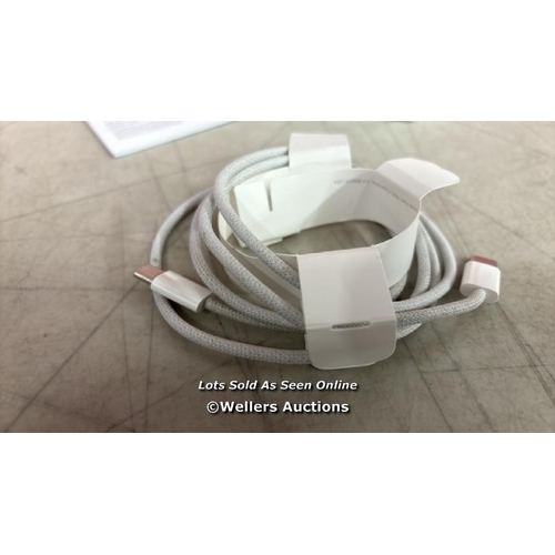 8628 - APPLE 60W USB-C CHARGE CABLE (1M) / MINIMAL SIGNS OF USE - SEE IMAGES FOR CONDITION GUIDE / E38 [COL... 