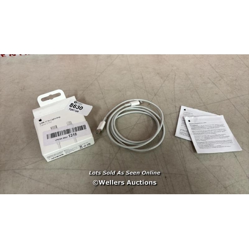 8630 - APPLE USB-C TO LIGHTNING CABLE (1M) / MINIMAL SIGNS OF USE - SEE IMAGES FOR CONDITION GUIDE / E38 [C... 