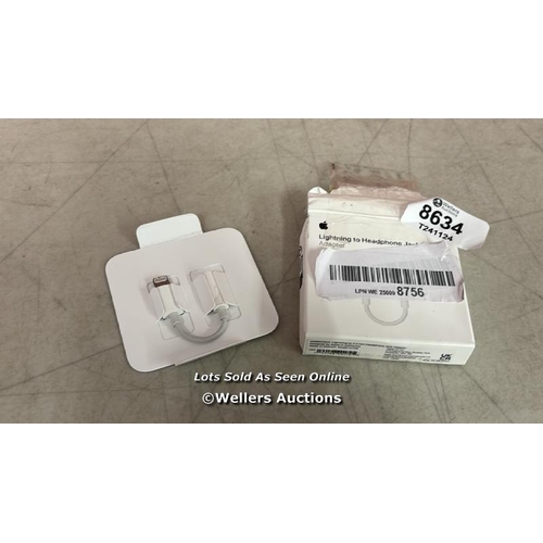 8634 - APPLE LIGHTNING TO 3.5 MM HEADPHONE JACK ADAPTER / MINIMAL SIGNS OF USE - SEE IMAGES FOR CONDITION G... 