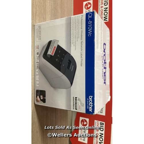 8642 - BROTHER QL810WC HIGH SPEED DESKTOP LABEL PRINTER | USB 2.0| ADDRESS LABELLING | WIDE FORMAT 4 INCH L... 