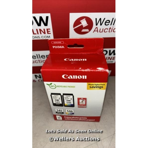 8646 - CANON INK & PAPER MULTIPACK - PG-545/CL-546 GENUINE PRINTER INK CARTRIDGES 2 PACK (1 X BLACK, 1 X CO... 