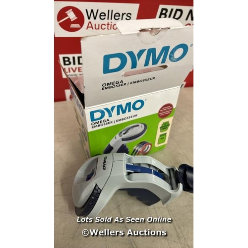 8648 - DYMO EMBOSSING LABEL MAKER WITH 3 LABEL TAPES | OMEGA LABEL MAKER STARTER KIT | SMALL, ERGONOMIC DES... 