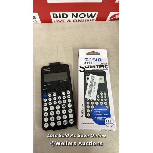 8666 - CASIO FX-83GTCW BLACK SCIENTIFIC CALCULATOR / MINIMAL SIGNS OF USE - SEE IMAGES FOR CONDITION GUIDE ... 