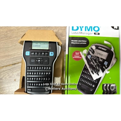 8671 - DYMO LABELMANAGER 160 LABEL MAKER STARTER KIT WITH 3 ROLLS OF D1 LABEL TAPE | HANDHELD LABEL PRINTER... 