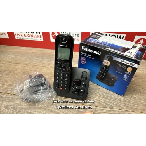 8679 - PANASONIC KX-TGC260 DIGITAL CORDLESS PHONE: 18-MIN ANSWERING MACHINE, DEDICATED CALL BLOCK BUTTON, A... 