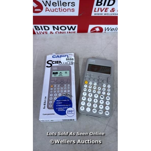 8686 - CASIO FX-83GTCW GREY SCIENTIFIC CALCULATOR / MINIMAL SIGNS OF USE - SEE IMAGES FOR CONDITION GUIDE /... 