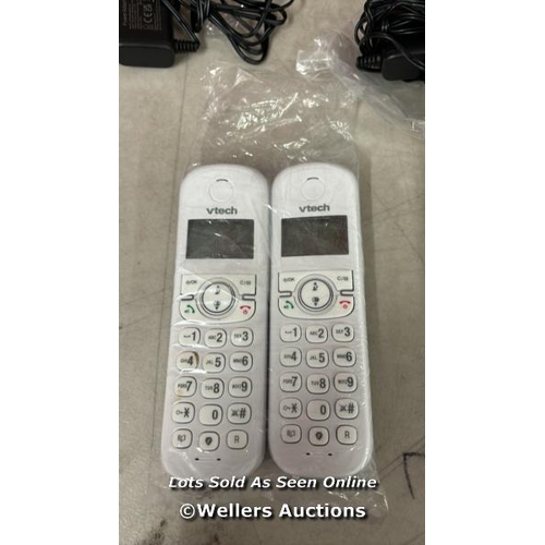 8699 - VTECH CS1501 DECT DIGITAL CORDLESS PHONE WITH CALL BLOCK, 2 HANDSETS, INTERCOM, LANDLINE HOUSE PHONE... 