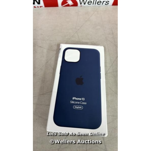 8703 - APPLE SILICONE CASE WITH MAGSAFE (FOR IPHONE 13) - ABYSS BLUE / MINIMAL SIGNS OF USE - SEE IMAGES FO... 