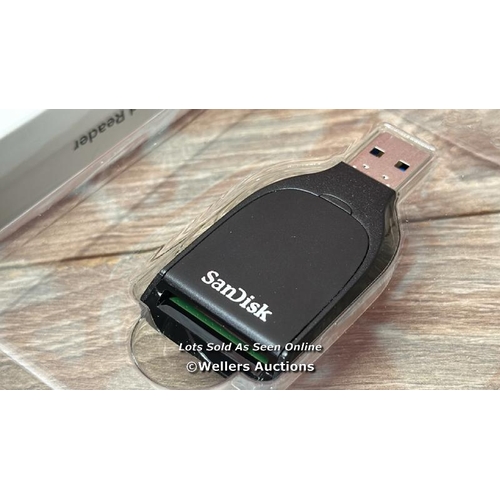 8716 - SANDISK SD UHS-I CARD READER, BLACK / APPEARS NEW / OPEN BOX / E41 [COLLECTION FROM GUILDFORD]